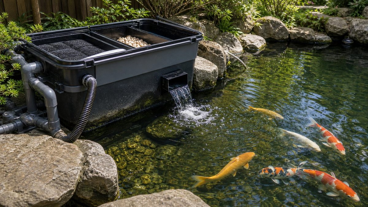 ろ過システムの仕組みと正しい管理の要点をまとめた淡水魚飼育インフォグラフィック