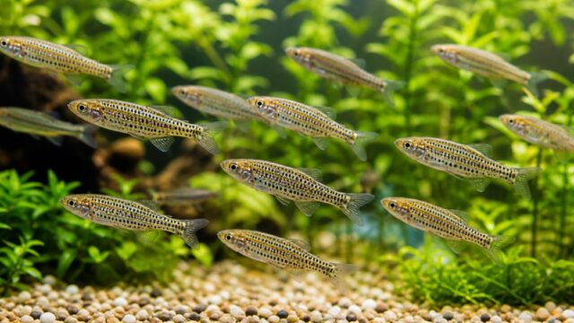 レオパードダニオ（ヒョウ柄ダニオ）飼育完全ガイド｜丈夫で活発な熱帯魚の飼い方を徹底解説の要点を伝える淡水魚記事アイキャッチ画像
