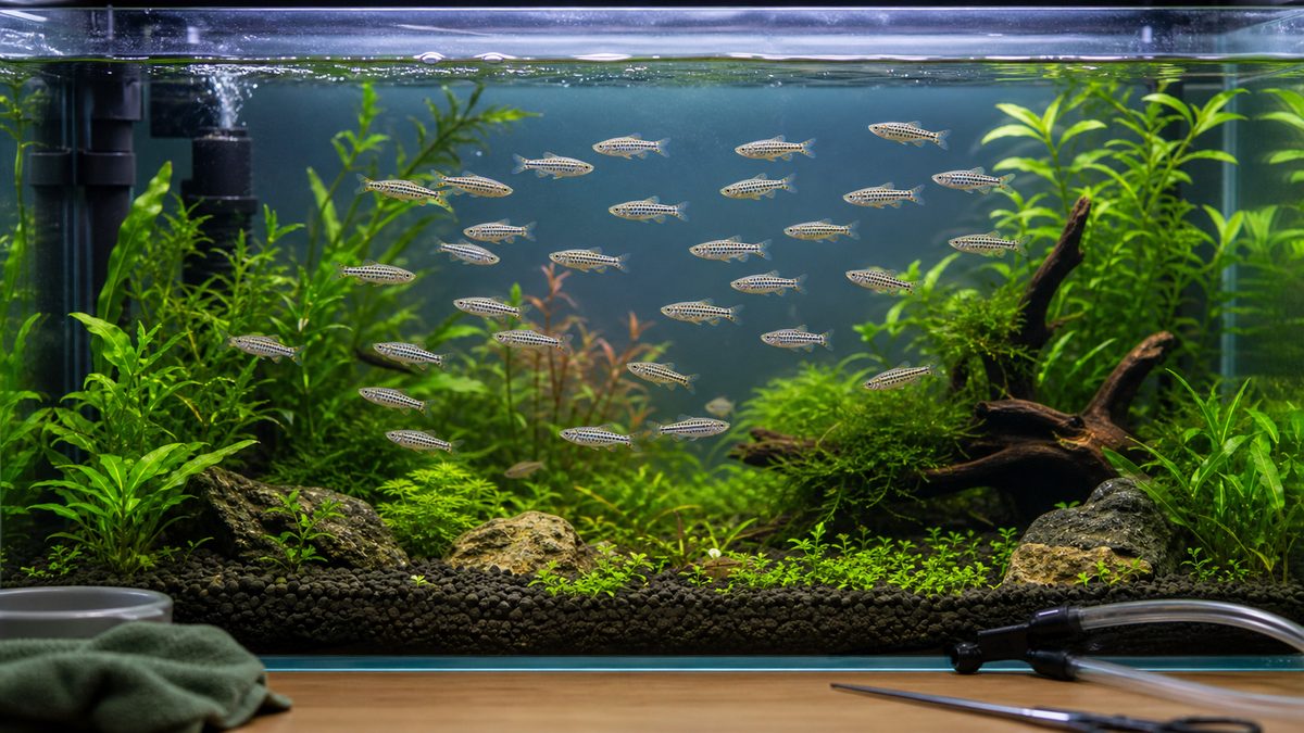 レオパードダニオの寿命と長生きさせるコツの要点をまとめた淡水魚飼育インフォグラフィック