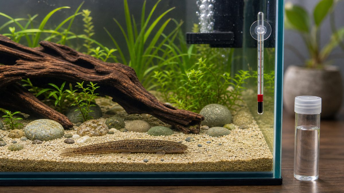 水質・水温管理の要点をまとめた淡水魚飼育インフォグラフィック