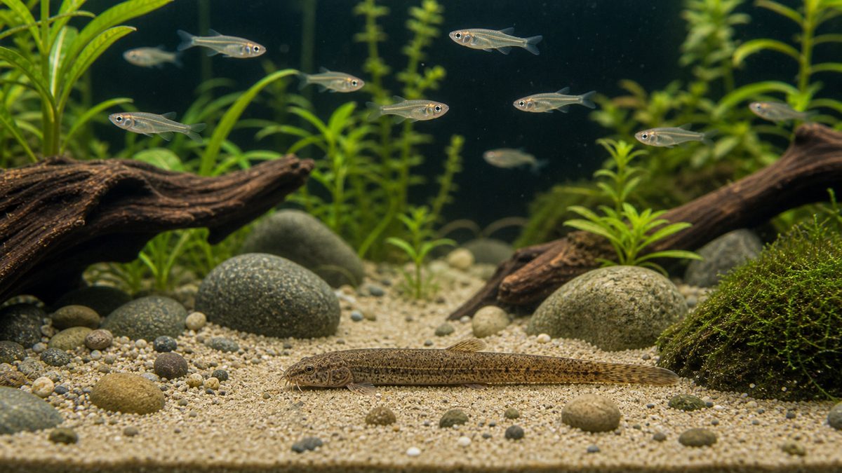 混泳についての要点をまとめた淡水魚飼育インフォグラフィック