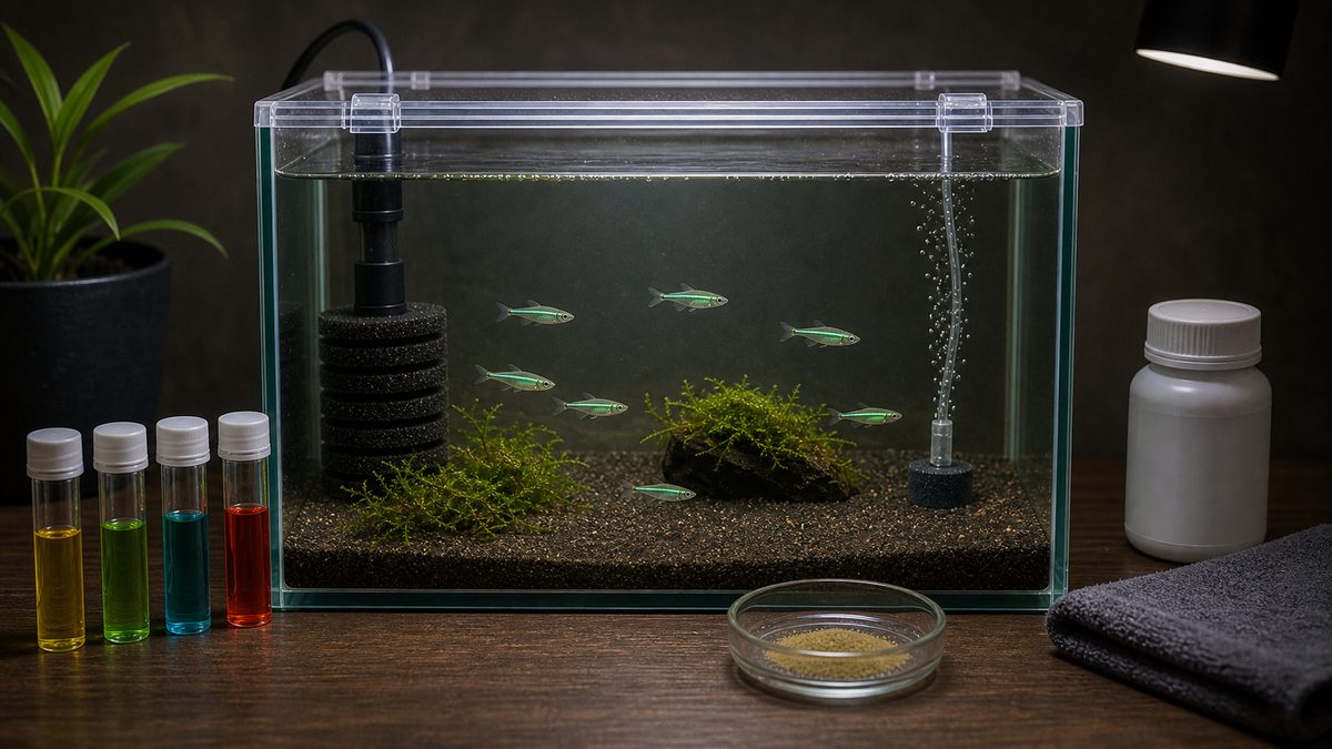 ミクロラスボラ・ブルーネオンの病気対策と隔離水槽を示す画像