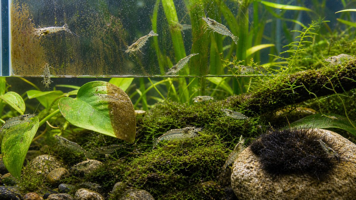 ミナミヌマエビのコケ取り能力と活用法の要点をまとめた淡水魚飼育インフォグラフィック