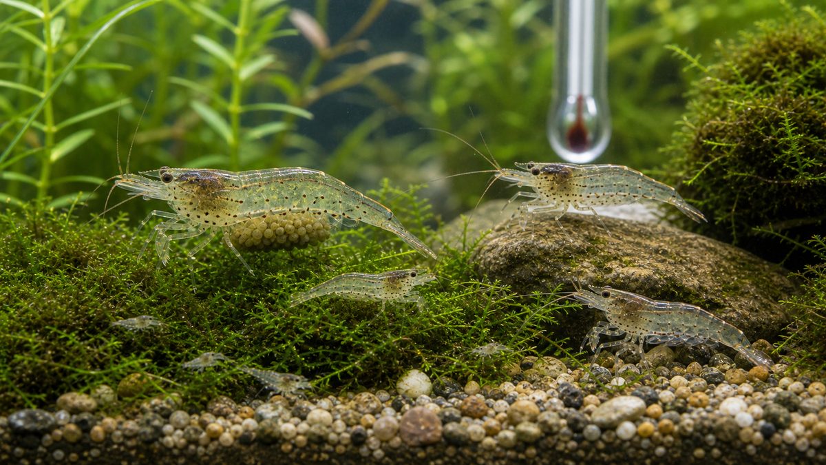 ミナミヌマエビの基本データ早見表の要点をまとめた淡水魚飼育インフォグラフィック
