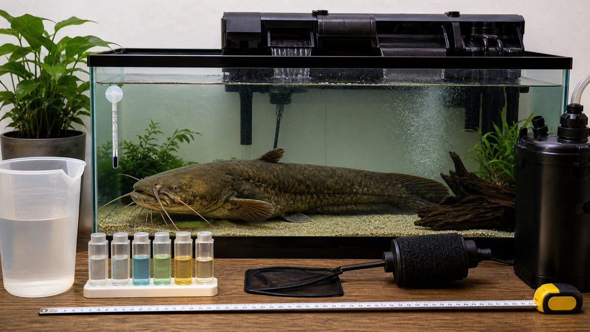 ナマズ飼育データを水槽設備と管理用品でまとめた画像