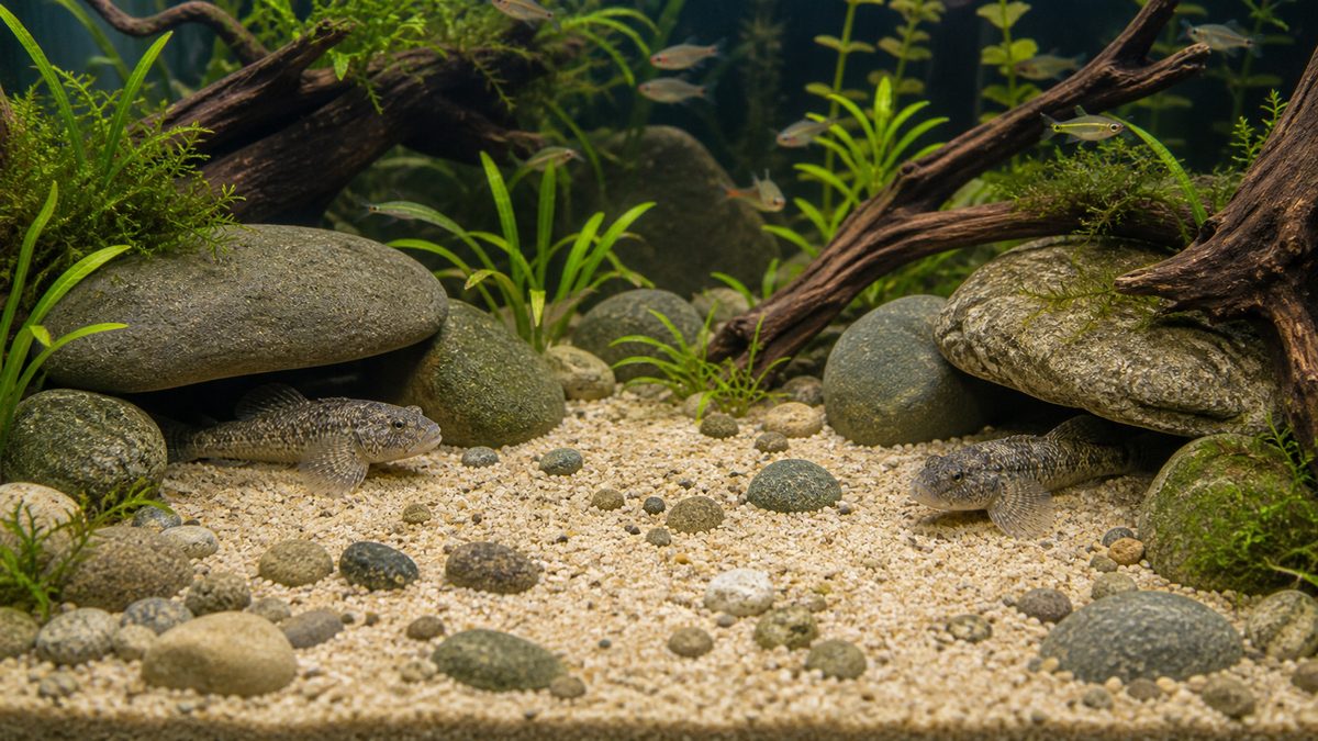 縄張り行動と混泳の注意点の要点をまとめた淡水魚飼育インフォグラフィック