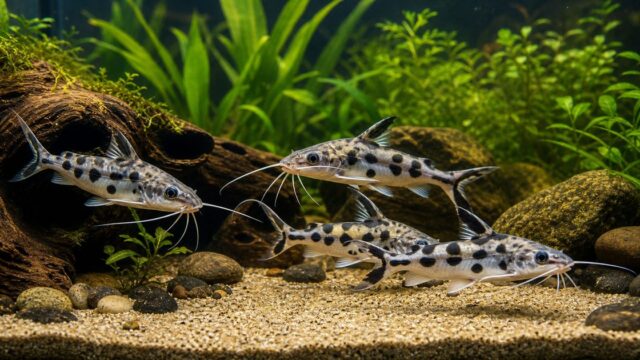 ピクタスキャット飼育完全ガイド｜美しい斑点のナマズの水槽・餌・混泳の要点を伝える淡水魚記事アイキャッチ画像