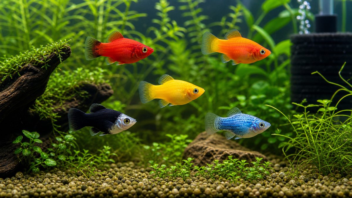 カラーバリエーションと選び方の要点をまとめた淡水魚飼育インフォグラフィック