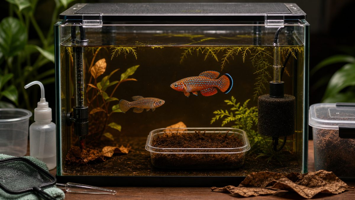 飼育に必要な機材|30cm水槽から始める最小構成の要点をまとめた淡水魚飼育インフォグラフィック