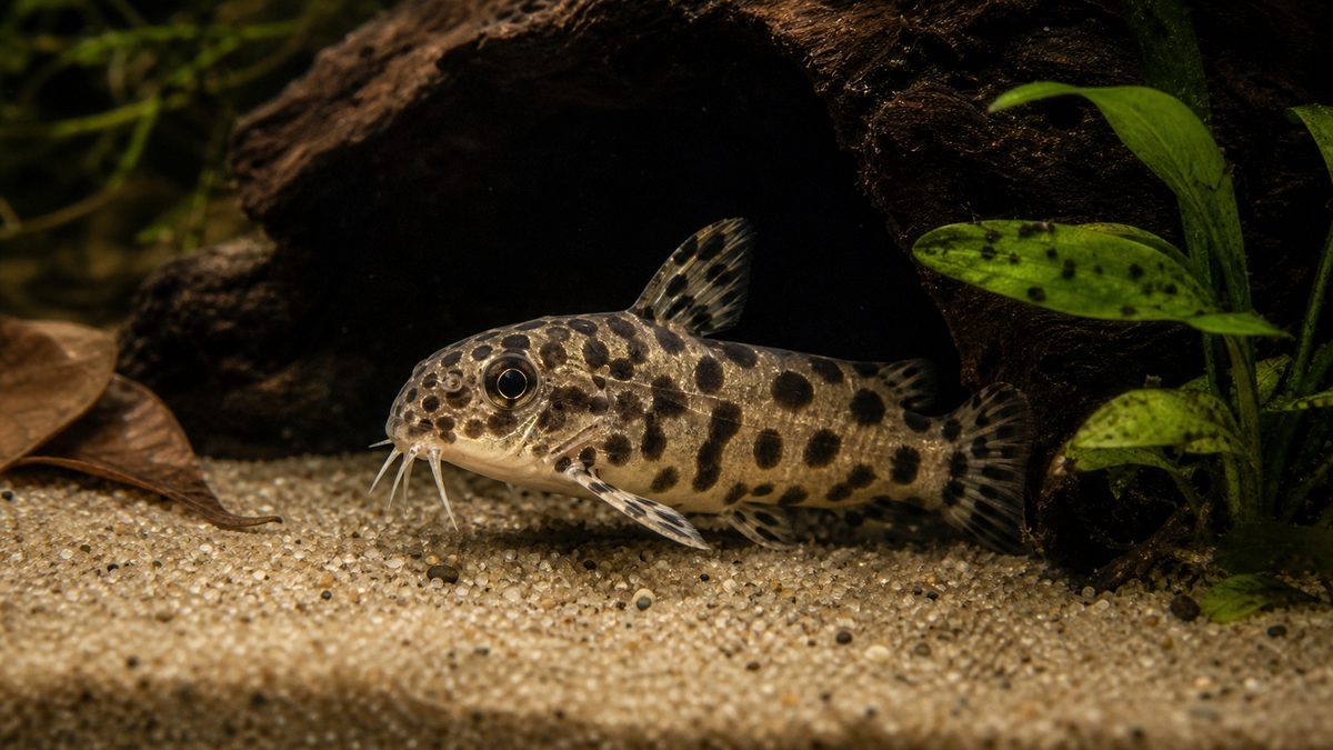 レオパードタティアってどんな魚?特徴は?の要点をまとめた淡水魚飼育インフォグラフィック