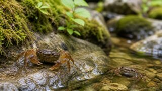 サワガニの特徴や飼育・繁殖方法・病気やケガについて徹底解説！【産卵！】の要点を伝える淡水魚記事アイキャッチ画像