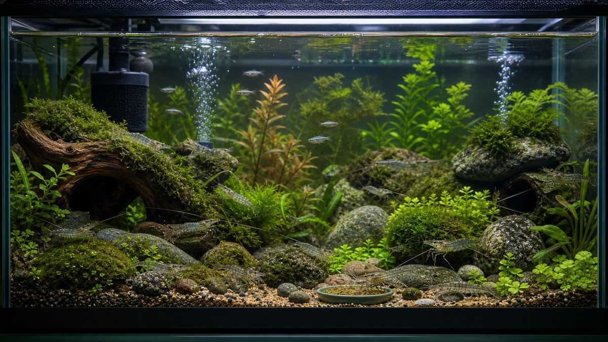 安定した水草水槽でスジエビを長く飼うまとめ画像
