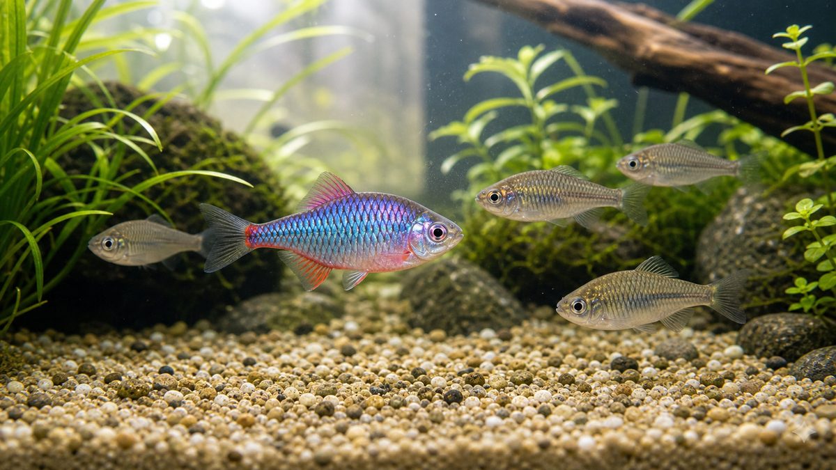 タナゴの婚姻色を引き出すコツの要点をまとめた淡水魚飼育インフォグラフィック