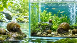 タニシの飼育完全ガイド｜水質浄化・コケ取り・繁殖・種類を徹底解説の要点を伝える淡水魚記事アイキャッチ画像