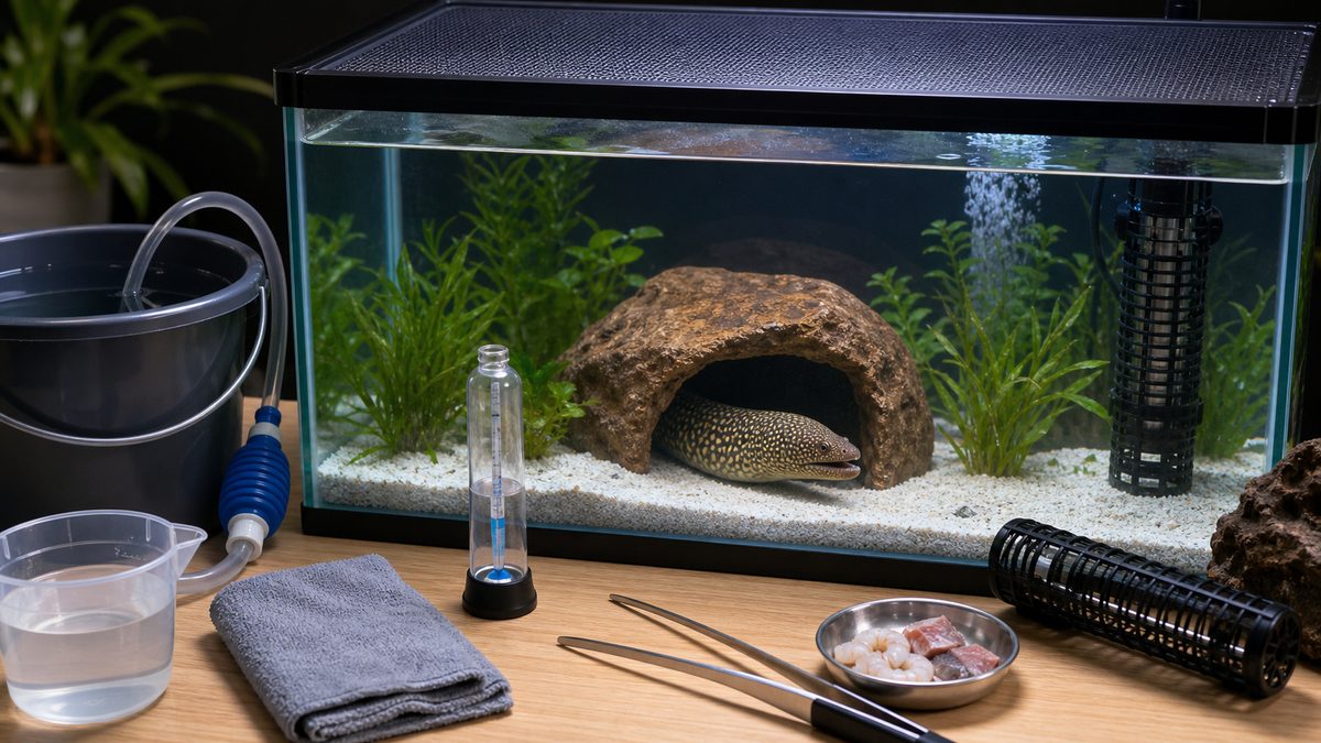 淡水ウツボ飼育で起こりやすい失敗を防ぐ管理用品の画像