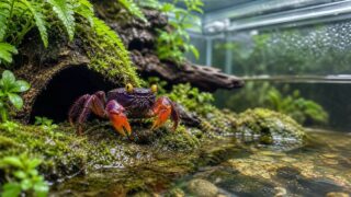 バンパイアクラブの半水半陸飼育環境と特徴を示すアイキャッチ画像