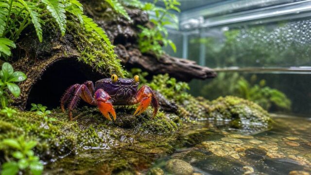 バンパイアクラブの半水半陸飼育環境と特徴を示すアイキャッチ画像