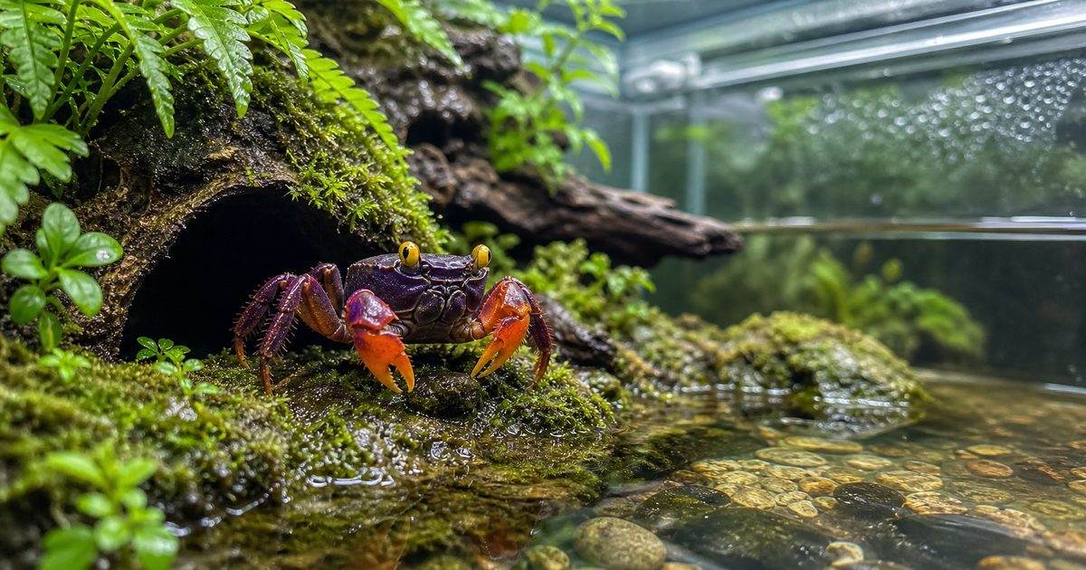 バンパイアクラブの半水半陸レイアウトを伝える飼育ガイドのアイキャッチ画像