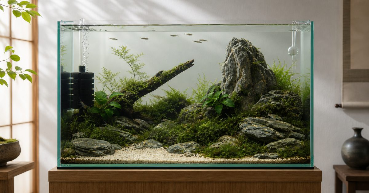 ゆうう丸　レイアウト水槽 和風水槽レイアウト完全ガイド｜侘び寂びの水景を作る｜日淡といっしょ