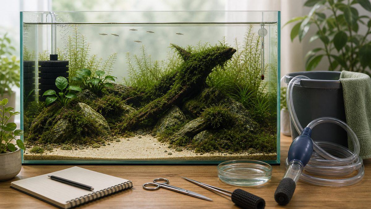 和風水槽レイアウト完全ガイド｜侘び寂びの水景を作る｜日淡といっしょ