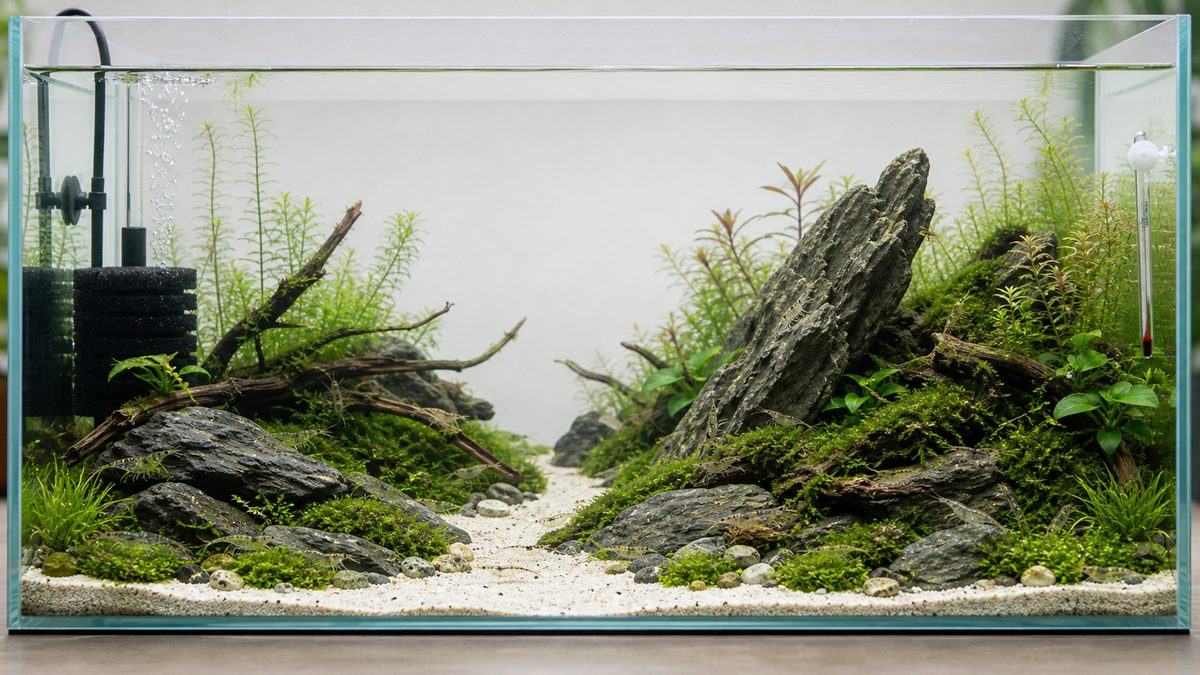 和風水槽レイアウト完全ガイド｜侘び寂びの水景を作る｜日淡といっしょ