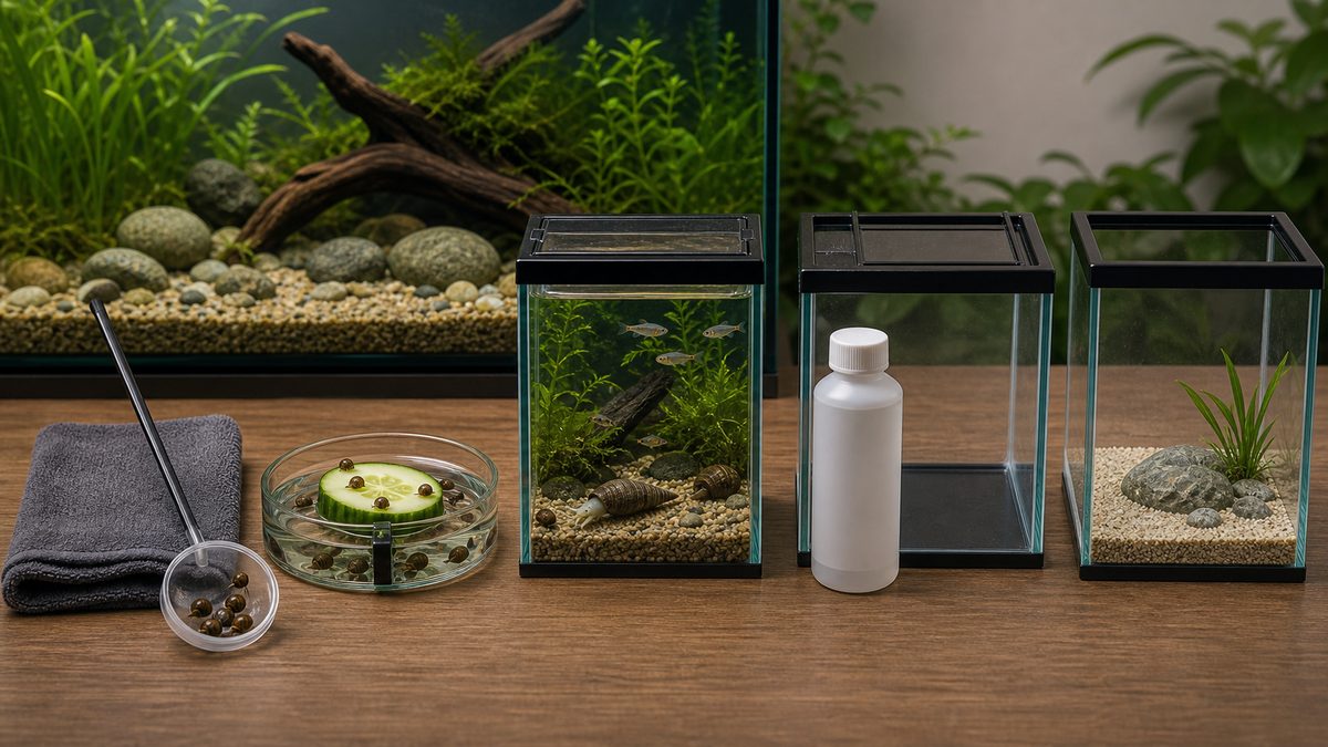 手取り・トラップ・生体導入・薬剤・リセットの駆除方法を道具で示す画像
