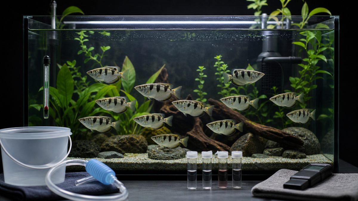 アーチャーフィッシュ水槽の水質と水温を管理する用品