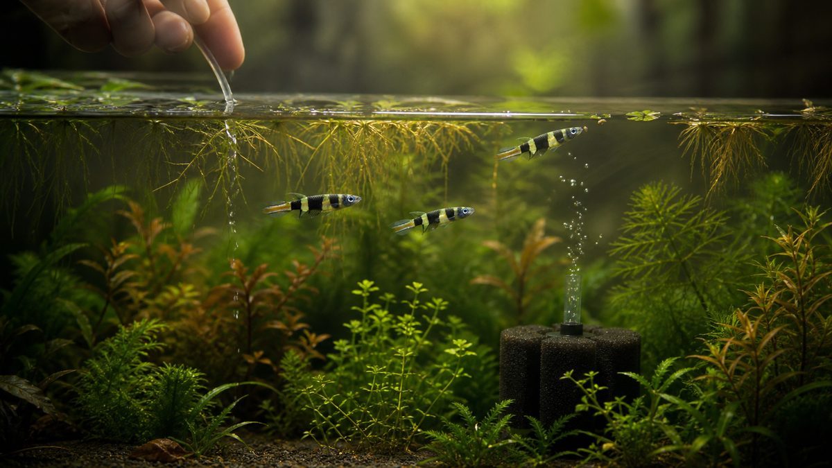 穏やかな水流と細かな餌、ゆっくりした水合わせで管理するクラウンキリー
