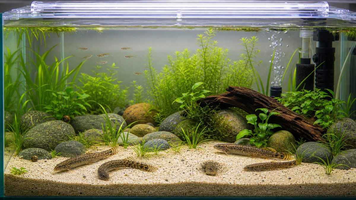 安定した細砂水槽で健康に暮らすドジョウのまとめ画像