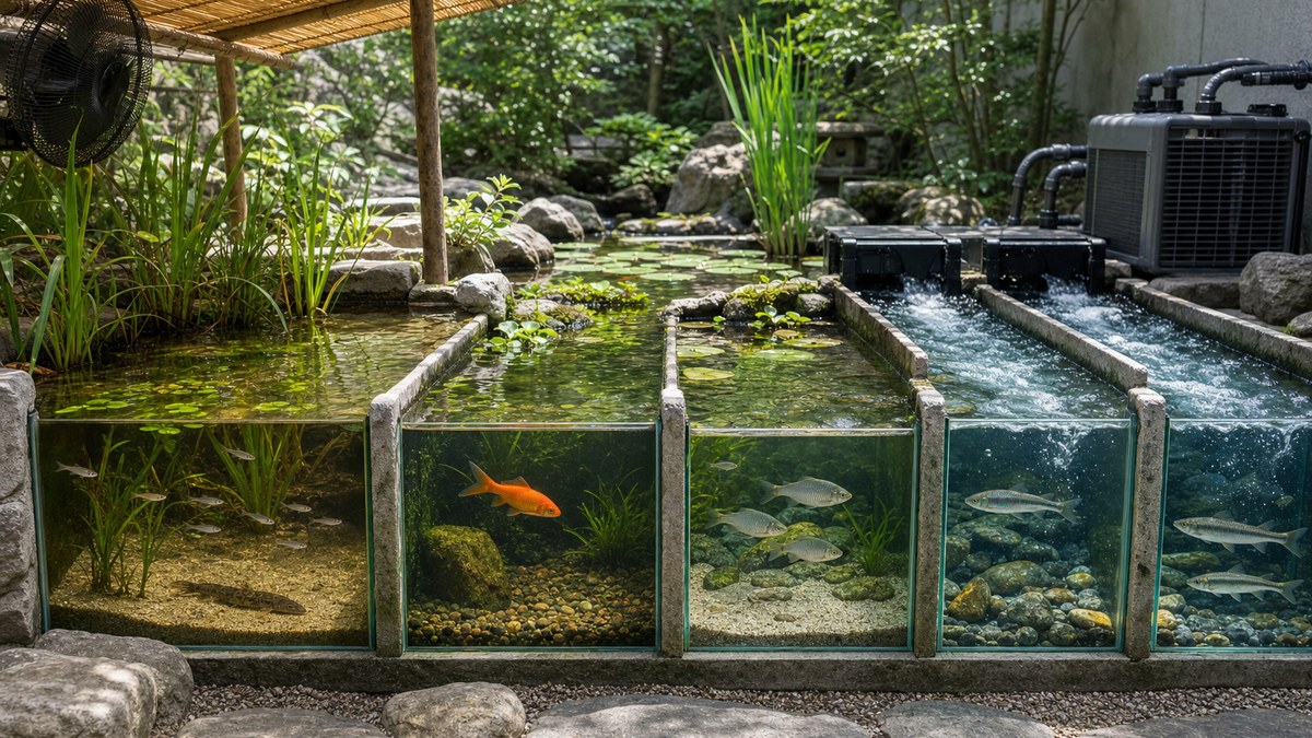 日陰の浅い湿地から植生のある池と冷たい流水域へ連続する6種の日本淡水魚の独立環境