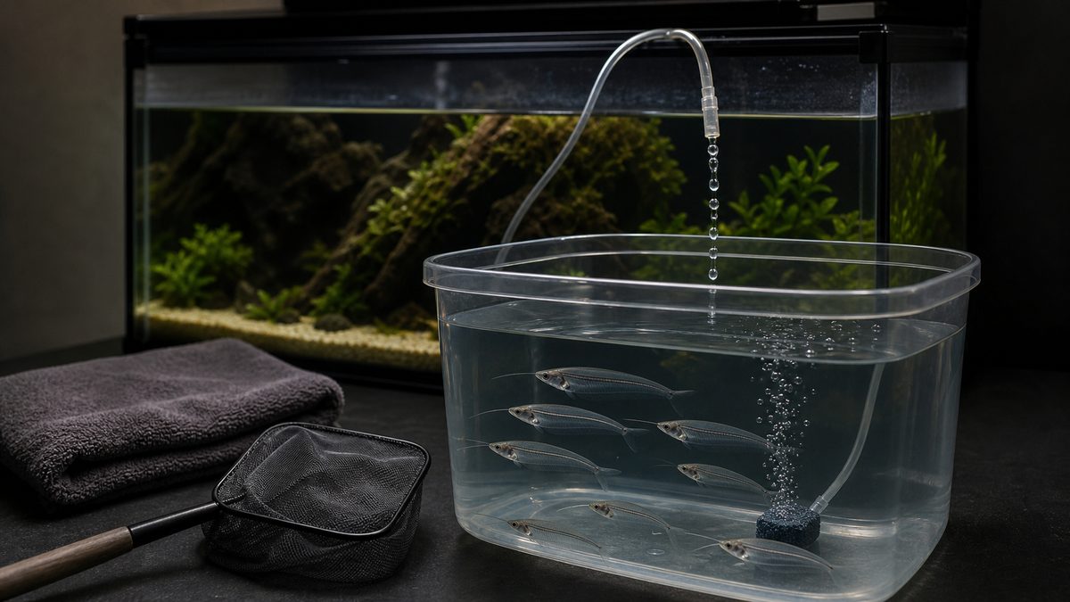 導入時の注意——お迎えから定着までの要点を視覚的に整理した淡水魚飼育記事用画像