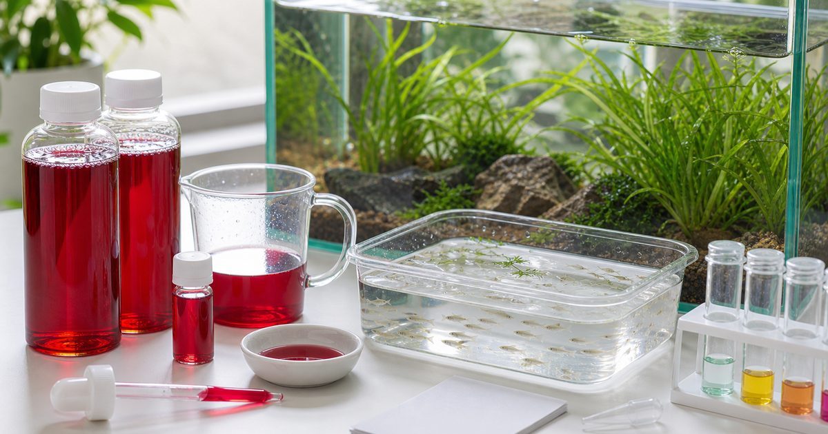 PSB（光合成細菌）の効果と使い方をメダカ稚魚と水槽用品で示したアイキャッチ画像