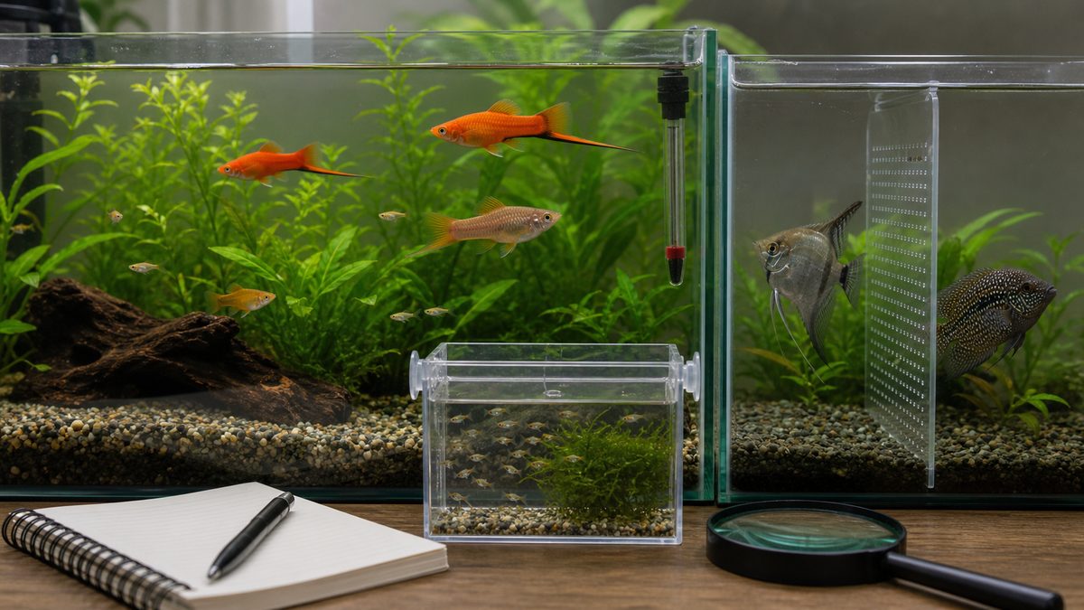 繁殖と性転換と混泳の勘違いを整理するソードテール水槽画像