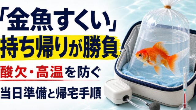 金魚すくいの金魚を酸欠・高温から守る持ち帰り方と帰宅後の手順